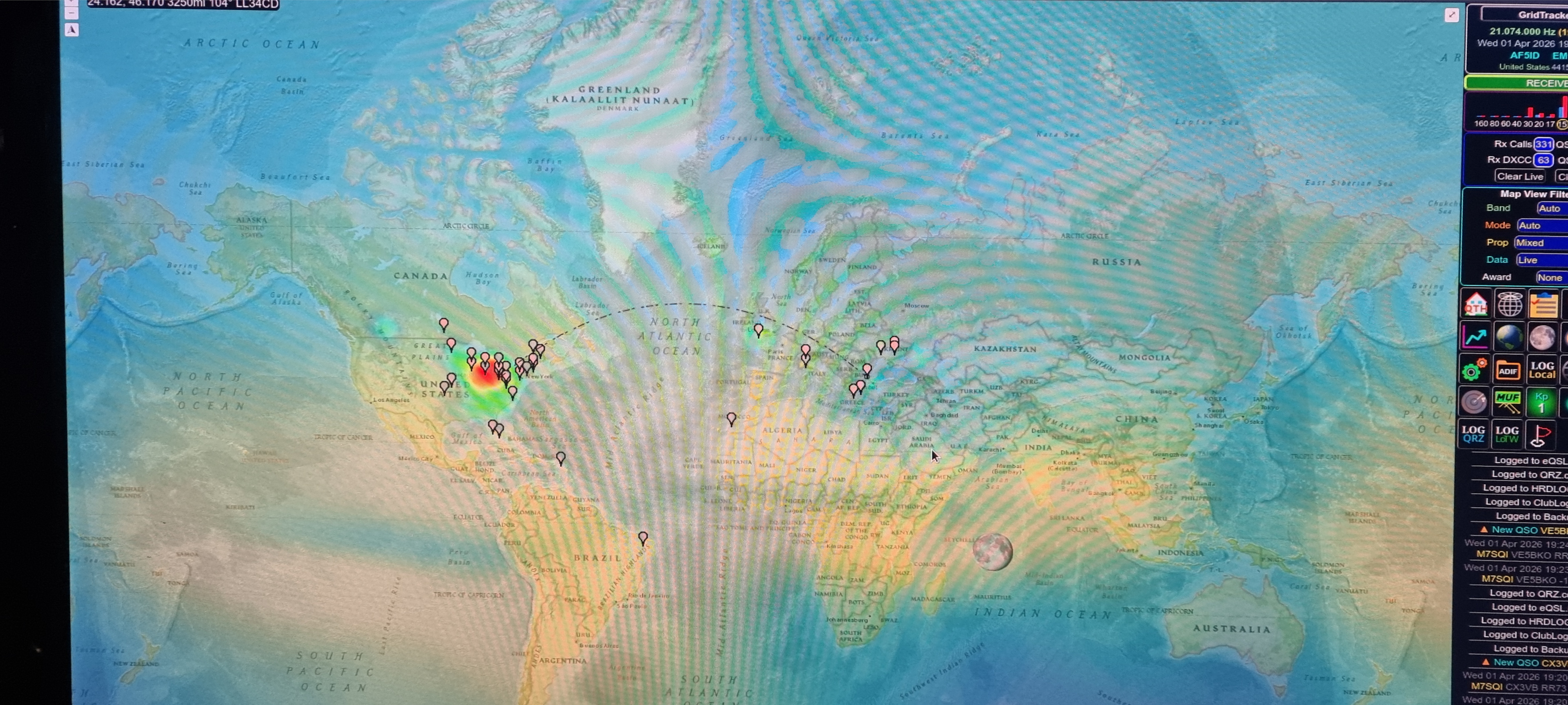 15 m US-dominated activity